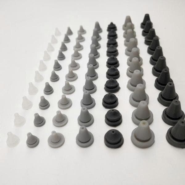 50x 7mm Dusjhode Erstatning Silikon Dyser Erstatter Sprayhull Dyser Dyp Grå Light Gray