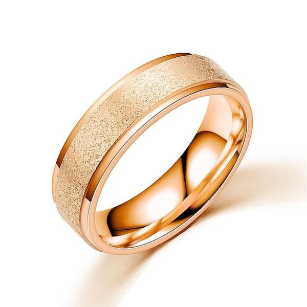 4-delt sandblæst wolframring sæt - 4 farver, 6 mm, unisex bånd