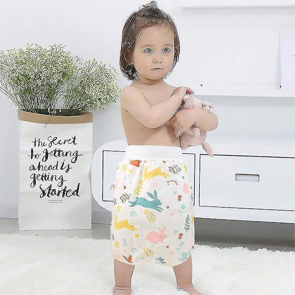 2-delt vandtæt ble nederdel, behagelige stofshorts til baby toilettræning, egnet til natbrug style  style4