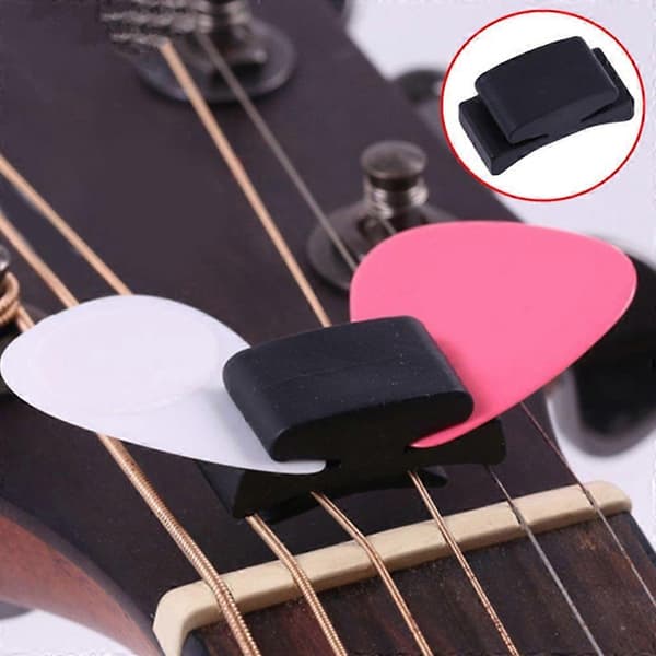5-pack silikon gitarrplektrumhållare gitarrhuvud nybörjarplektrumhållare