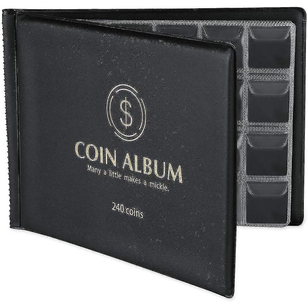 Myntsamlingsalbum, egnet for lagring av myntdiameter mindre enn 3 cm