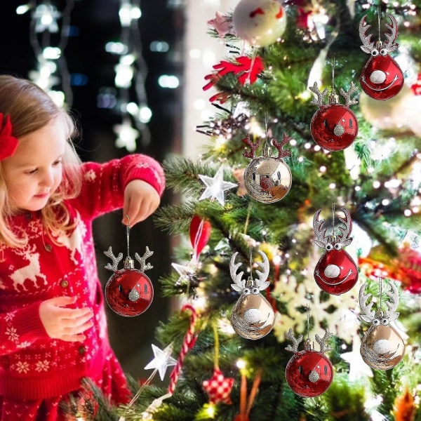 Træ Gardin Kugler Hængende Ornament Til Julefest Hjem Have Veranda(2sæt) Bd