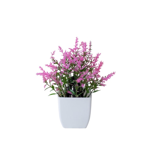 Kunstig Bonsai Realistisk Simulering Lavendel Bonsai Levende farvet falsk potteplante til hjemmehave dekoration Tianyuhe Pink