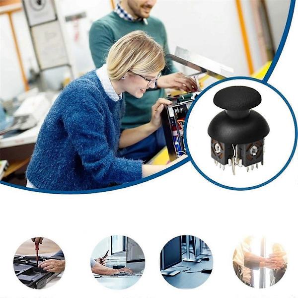 30 stk. 3D Joystick Potentiometer + Joystick-hætte til PS2/ Spilcontroller 3D Analog Joystick B10K til