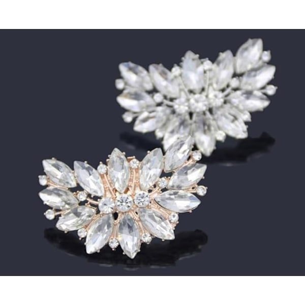 Kenkäkoristeet, Bling Bridal Crystal -koristeelliset kenkäkoristeet korkokengille, hääjuhliin, tyylikkäät kukkamuotoiset kenkälukot, irrotettavat koruklipsit