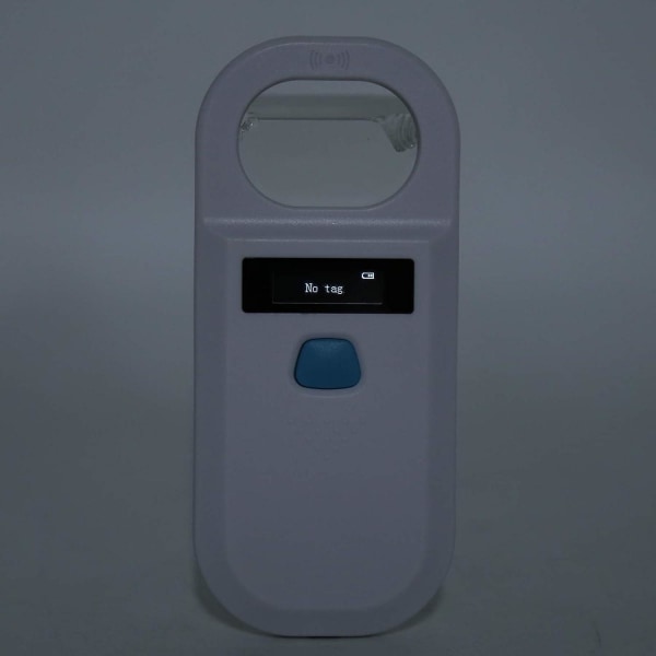 01 Pet Microchip Scanner, EMID/FDX-B ISO11784/85 Portable Animal Tag Reader med summer OLED-skärm White