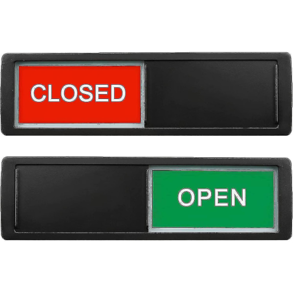 Åpent lukket skilt, åpne skilt Personvern skyvedørsskilt Indikator C Silver-open close sign
