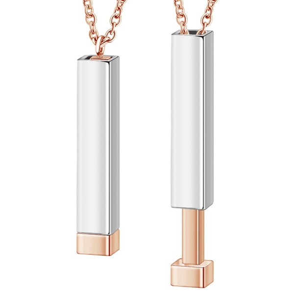 Halsband Lätt Polering God Textur Personligt Thanksgiving Day Halsband för Män Rose Gold 3