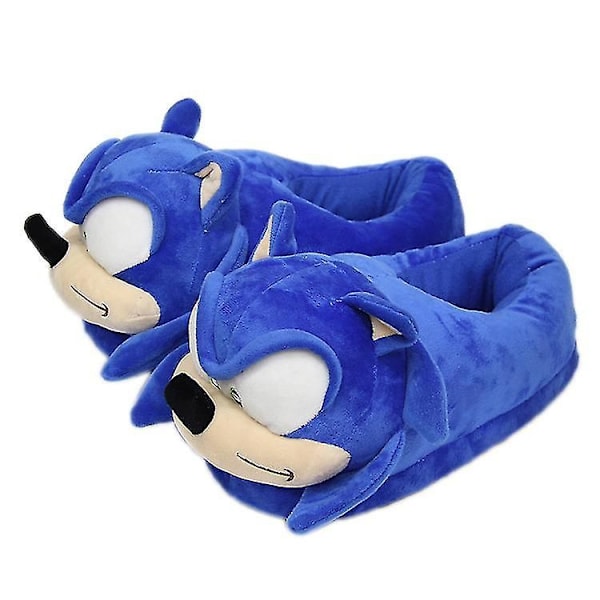 Tecknad Sonic Vintertofflor Inomhus Kawaii Fyllda Unisex Plyschskor Eu 35-42
