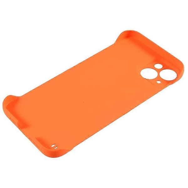 Kompatibel med iPhone 15 Plus etui rammeløst hud-touch hårdt PC telefoncover Orange