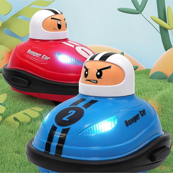 1 Set Speed Bumper Cars Toy Mini Remote Control Ejector Vehicles With Remote Control Blue