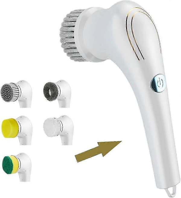 5 STK. Erstatningshoved til Power Scrubber Mop (ekskl. rengøringsbørste)