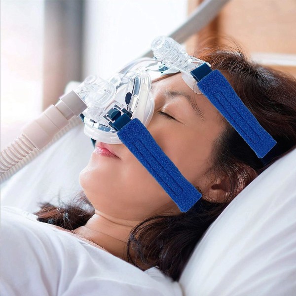 1 Pari CPAP-tarvikkeiden mukavuustyynyt estävät kasvojen CPAP-maskin hihnojen pidikkeen Airfitille blue