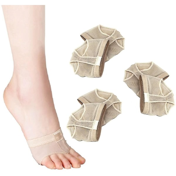 3 par Footundeez Foot Thongs Dansepote For Jenter Kvinner Ballett Magedans Str. S