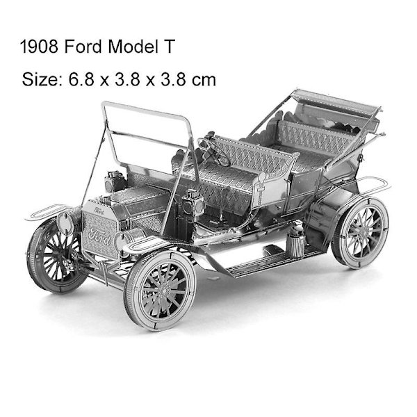3D DIY Metalltrafikverktyg Modellpussel Klassisk Retrofordon Beatles Tåg Wrangler Panzer Montera Pussel Leksak För Vuxna FC Motorcycle