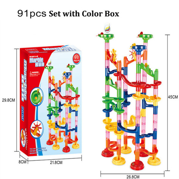 Marmorbyggeklosser Kreative pedagogiske leker for barn Pedagogiske leker Gave til barn 91 With box China