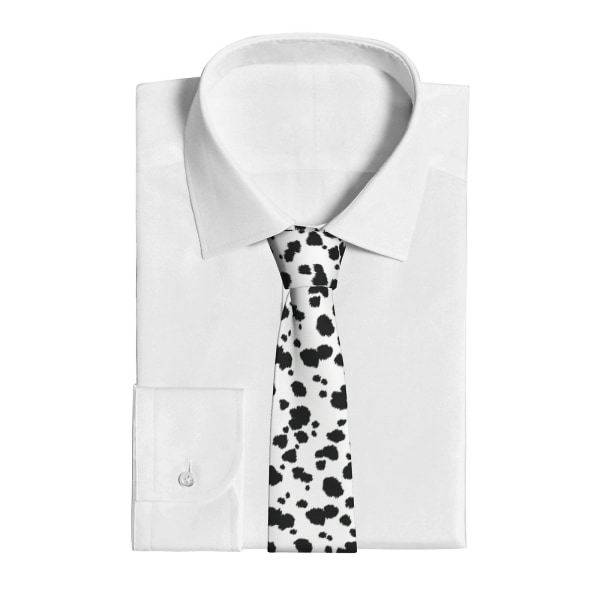 Dalmatisk printmønster herre slips mode halsslips skinny slips gaver til bryllup, brudgom, forretningsfest