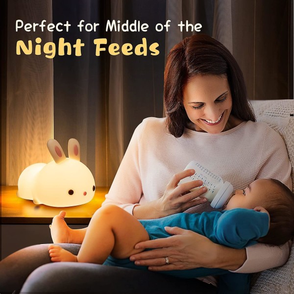 2024 Rabbit Night Light, Baby Night Light, Oppladbart Kids Night Light, Baby Touch Led Night Light