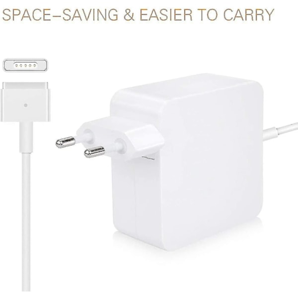 60W MagSafe 2 Strömförsörjning för Apple, AC 60W T-spets Strömadapter Shlm