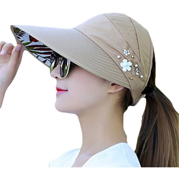 Kvinner Solskjerm Caps Pustende Sammenleggbar Baseball Cap Sommer Anti UV Fritid Turisme Solhatt