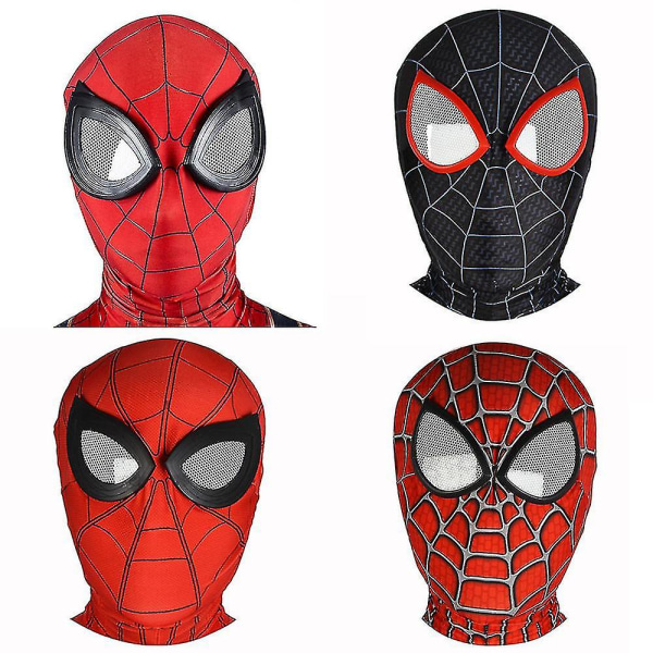 Halloween Spider-man Mask Superhjälte Masker Carnival Cosplay Kostym Lycra Mask E