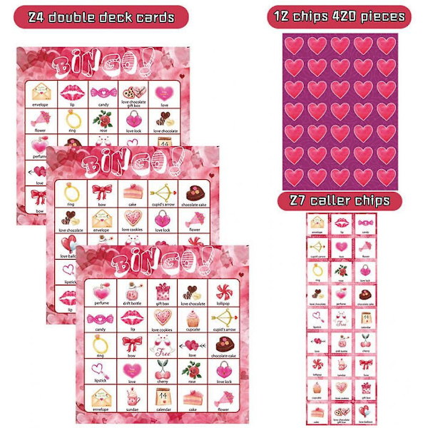 Bingo-spil Valentinsdag Afternoon Tea Party Brætspil Kortsæt
