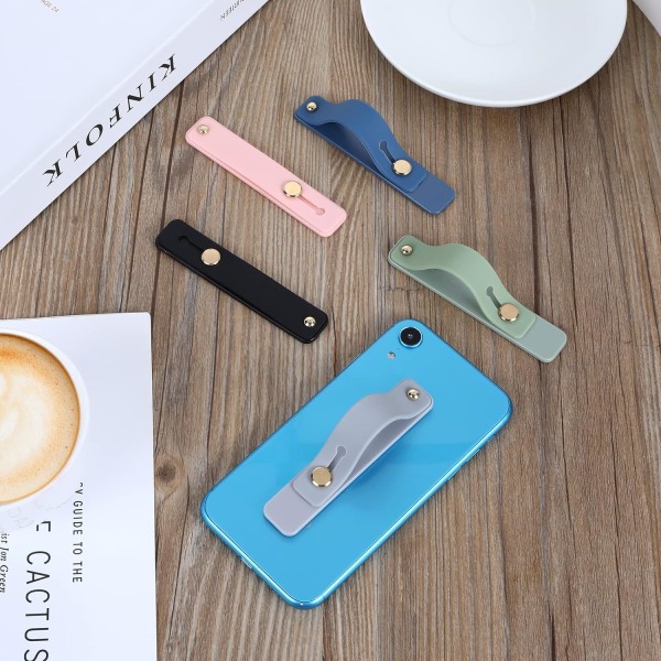 Telefon Loop Finger Holder, 5 stk. Telefon Greb Holder Finger Mobiltelefon Greb Silikone Telefon Rem Teleskopisk Mobiltelefon Holder (5 Farver)