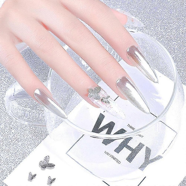 3D Fjärils Nagelberlock 3D Resin Fjäril Blandad Form Nagelkonst Dekoration Med Ab Nagelkonst Strass För Diy Nagelkonst Design