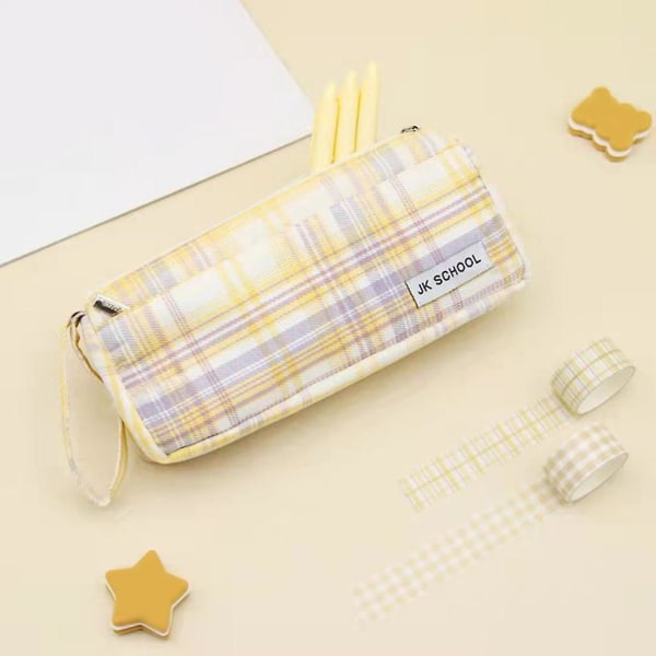 Premium 2-layer Pencil Pouch Zipper Closure Cute Pen Bag Travel Toiletries Bag