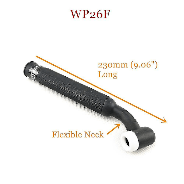 Wp26fv Wp26f Tig-brænder Gtaw Gas Tungsten-svejsebrænder Wp26 Argon Luftkølet Wp26 Fleksibel Hals Gasventil Tig-svejsebrænder As the picture WP26F-no accessory