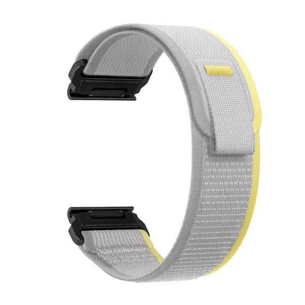 For Garmin Tactix 7 Pro/Fenix 7X/Fenix 6X Pro 26mm Nylon Watch Band Trail Loop Justerbar Rem Yellow