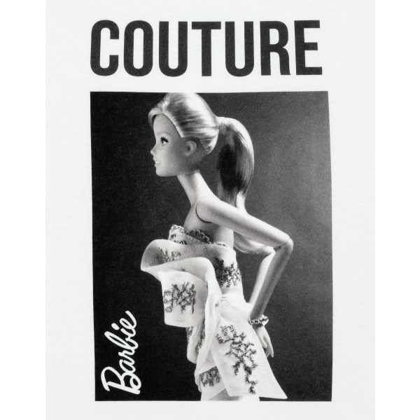 Barbie Naisten lyhythihainen T-paita Valkoinen Barbie Doll Couture Graphic White Large