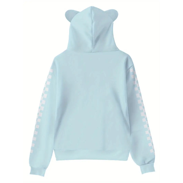 Hoodies Tegnefilm Casual Strikket Trøje med Lommer, Voksen Langærmet Hoodies, Velegnet til Gaver og Samlinger C blue 2XL