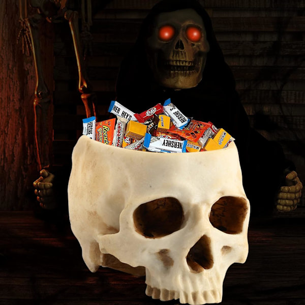 Kauhu kallojen muotoiset Halloween koristeet pidike, kallo koristeet kallo ruukku ruukku, karkki pidike