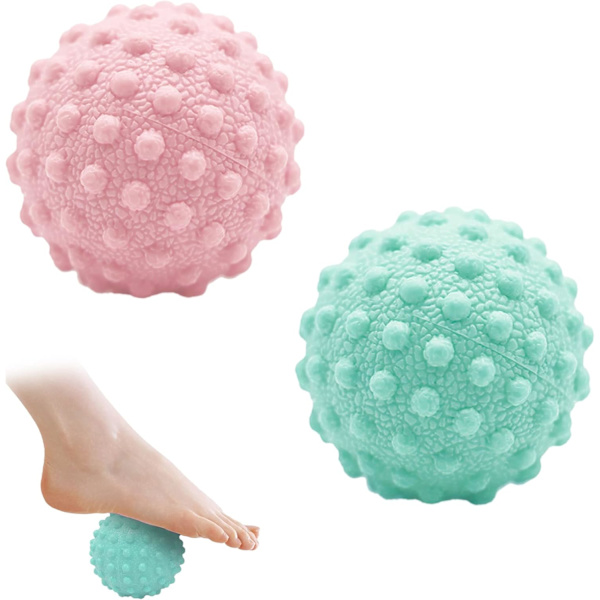 Piggete massasjeball, sportsmassasjeballer, myofascial massasjeballer, 2-pak massasjeball, fotmassasjeball, muskelmassasjeballer