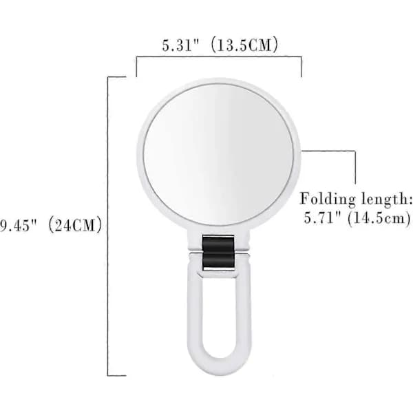 15x Magnifying Mirror Foldable Handheld Mirror Double-Sided Pedestal Mirror Travel Makeup Mirror