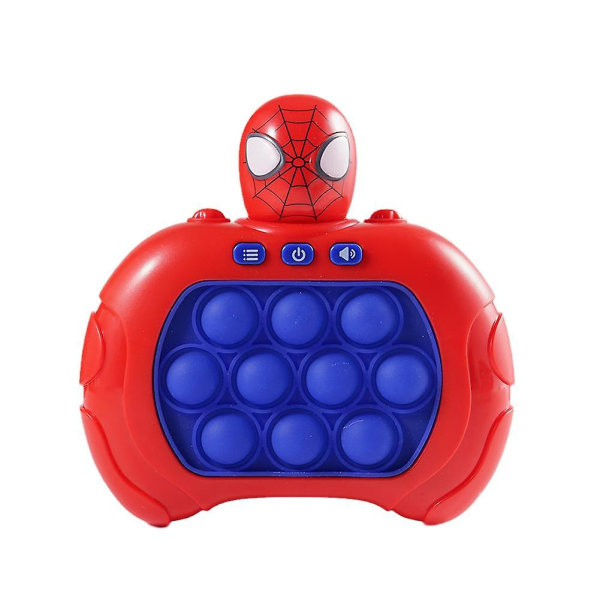 Spiderman-spillemaskin med lydlys, fidget-leketøy, figet, stressavlastning, pop-it hjernetreningsleke