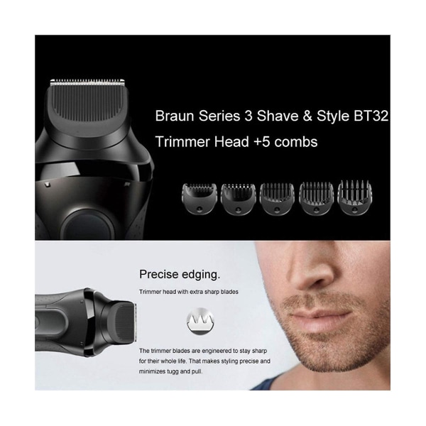 Reservedeler Trimmer Tilbehør Til Series 3 Elektriske Barbermaskiner Kam Bt32 300s 301s 310s 320s 330s 340 Black