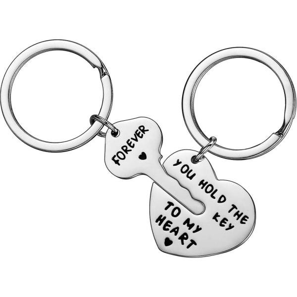 Alla hjärtans presenter till flickvän Pojkvän Du håller nyckeln till mitt hjärta för evigt Par Nyckelring Man Fru Kärlek Nyckelring Nyckelring