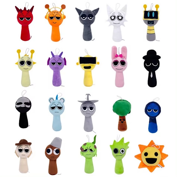 Sprunki Incredibox Plyschleksak Docka Barn Gosedjur Tecknad Kudde Födelsedag Julklapp Storlek Ca. 20cm No. 9
