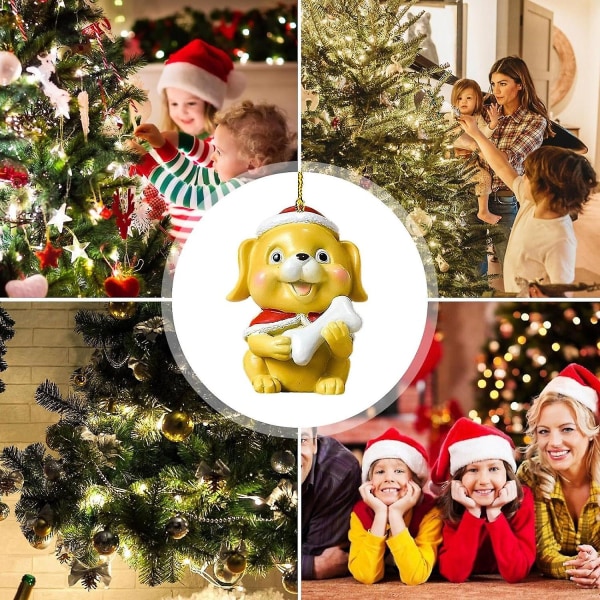 Jul hänge i akryl | 2d kreativ träddekoration till jul | Bilinredningstillbehör för backspegel restauranger Kök Shopping Cent