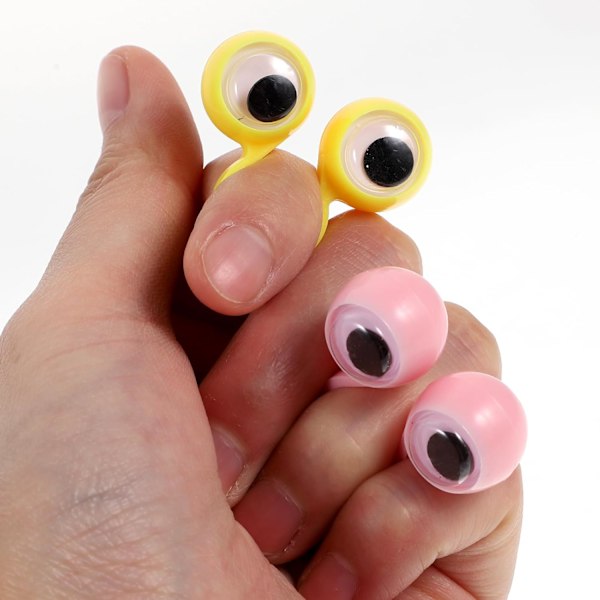 10 stk. Øjne Finger Ring Dukke Øjne Legetøj Øje Monster Sjovt Legetøj til Børn Fest Favør (Tilfældig Farve)