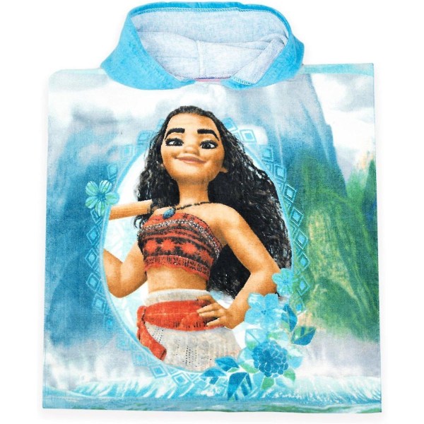 Vaiana/Moana Badponcho badehåndkle Poncho 100 * 50 cm Blå