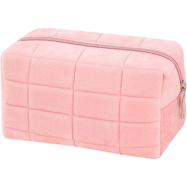Suuri kapasiteetti pörröinen pakattu tyyny kynäpussi söpö meikkipussi pidike kannettava koulu tarvikkeet sopii opiskelijoille tytöille pojille teini-ikäisten säilytys pink