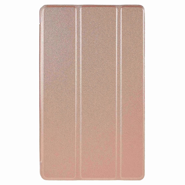 Til Samsung Galaxy Tab A7 Lite 8,7-tommer Indre Honeycomb Design Anti-fald Anti-scratch Læder Tablet Etui Auto Wake/Sleep Cover med Tri-fold Stativ Rose Gold