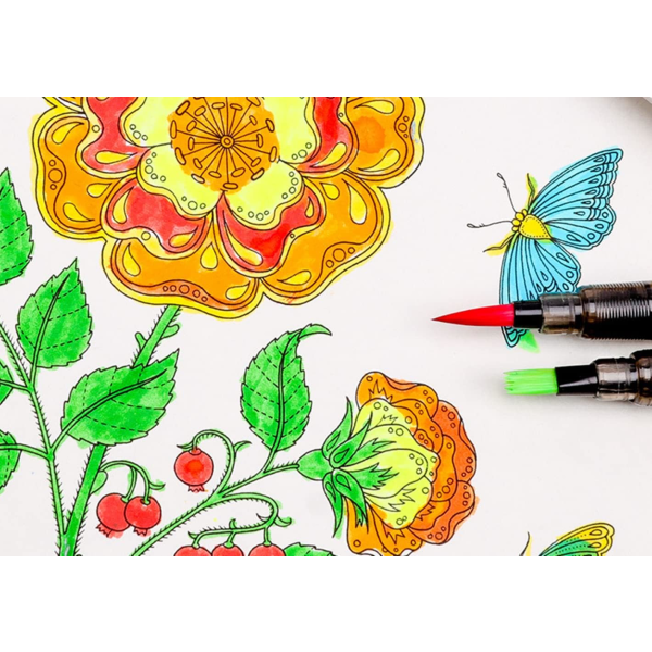 Akvarellpalett Creative Hobby Akvarellmalingsboks med akvarellpenn og rengjøringssvamp for nybegynnere, amatører, kunstnere og reiser (12 farger)