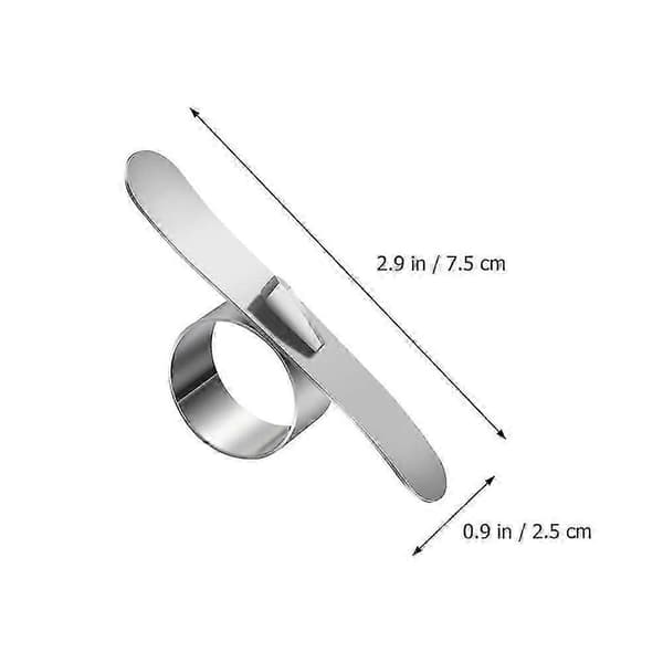1 sett 4 stk. appelsinskrellere i rustfritt stål, ergonomiske ringfruktskrellere (sølv) - S