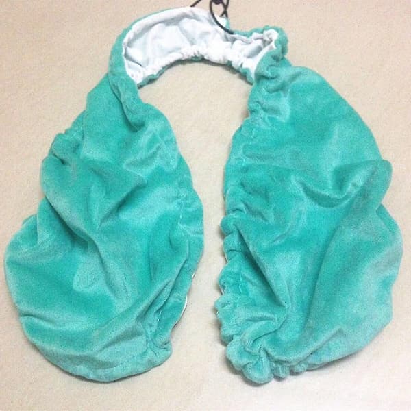 Dam Tata Handduk Behåar Crop Neck Wrap Underkläder Solid Sammet Polyester-yezi Green L