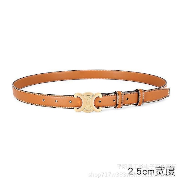 Double C Arc de Triomphe Bælte til Kvinder 2.5CM width camel