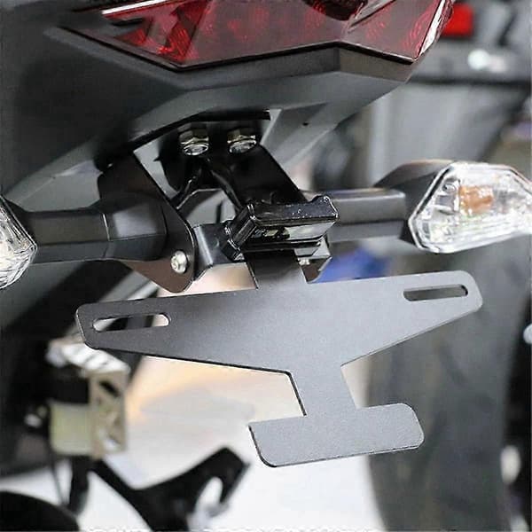 LED Motorcykel Nummerpladelys Vandtæt Baglygteholder Universal Black